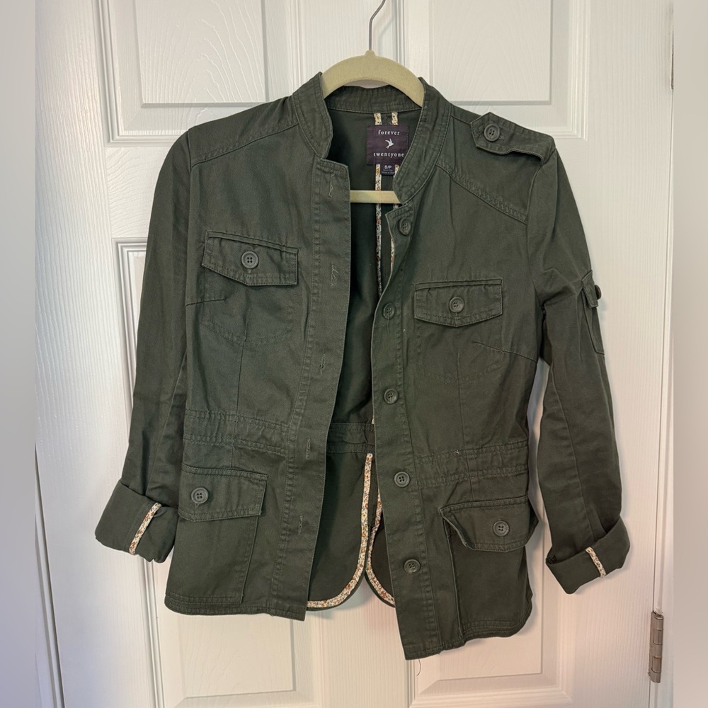Green Military Style Jacket